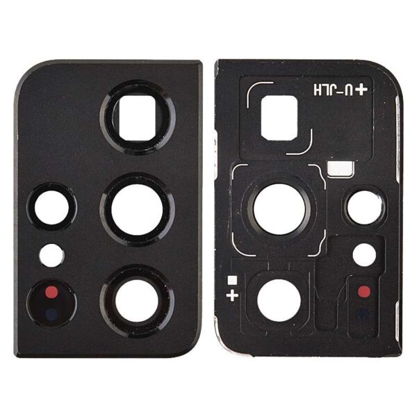 Rear Camera Glass Lens and Cover Bezel Ring for Samsung Galaxy S21 Ultra 5G G998 - Phantom Black