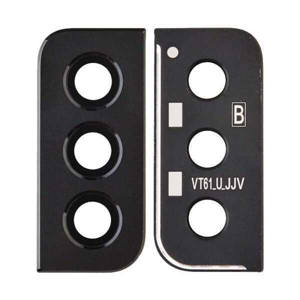 Rear Camera Glass Lens and Cover Bezel Ring for Samsung Galaxy S21 Plus 5G G996 - Phantom Black