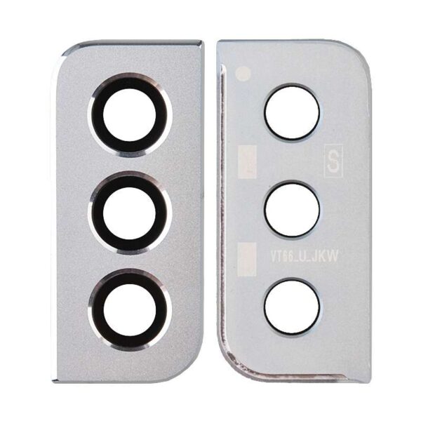 Rear Camera Glass Lens and Cover Bezel Ring for Samsung Galaxy S21 Plus 5G G996 - Phantom Silver