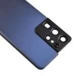 Back Cover with Camera Glass Lens and Adhesive Tape for Samsung Galaxy S21 Ultra 5G G998 (for SAMSUNG) - Phantom Navy