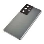 Back Cover with Camera Glass Lens and Adhesive Tape for Samsung Galaxy S21 Ultra 5G G998 (for SAMSUNG) - Phantom Titanium