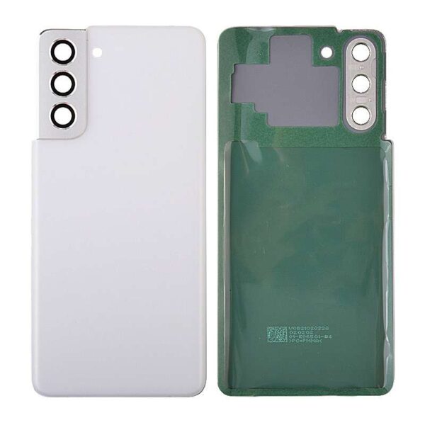 Back Cover with Camera Glass Lens and Adhesive Tape for Samsung Galaxy S21 5G G991 (for SAMSUNG) - Phantom White
