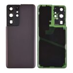Back Cover with Camera Glass Lens and Adhesive Tape for Samsung Galaxy S21 Ultra 5G G998 (for SAMSUNG) - Phantom Brown