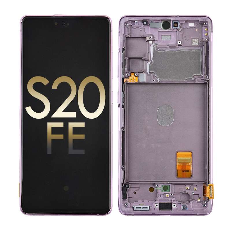 OLED Screen Digitizer Assembly with Frame for Samsung Galaxy S20 FE G780 (Service Pack) - Cloud Lavender OLED Screen Digitizer Assembly with Frame for Samsung Galaxy S20 FE G780 (Service Pack) - Cloud Lavender