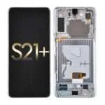 OLED Screen Digitizer Assembly with Frame for Samsung Galaxy S21 Plus 5G G996 (Service Pack) - Phantom Silver