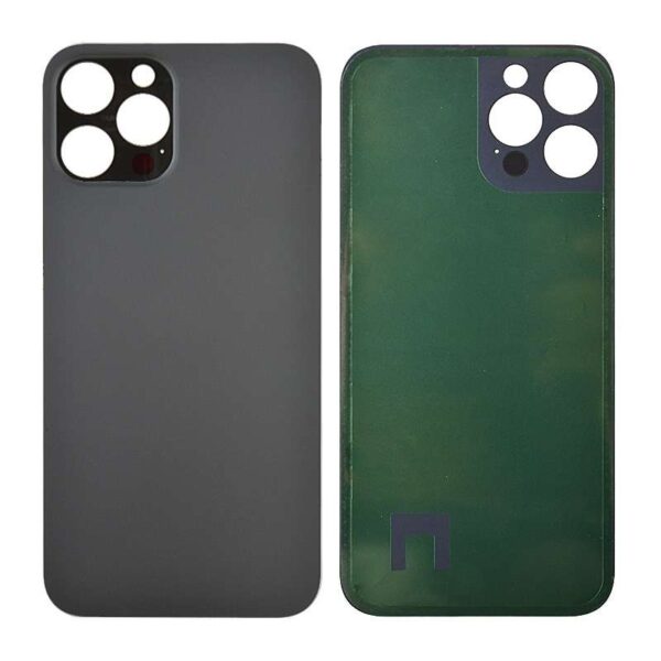 Back Glass Cover with Adhesive for iPhone 12 Pro Max - Graphite(No Logo/ Big Hole)