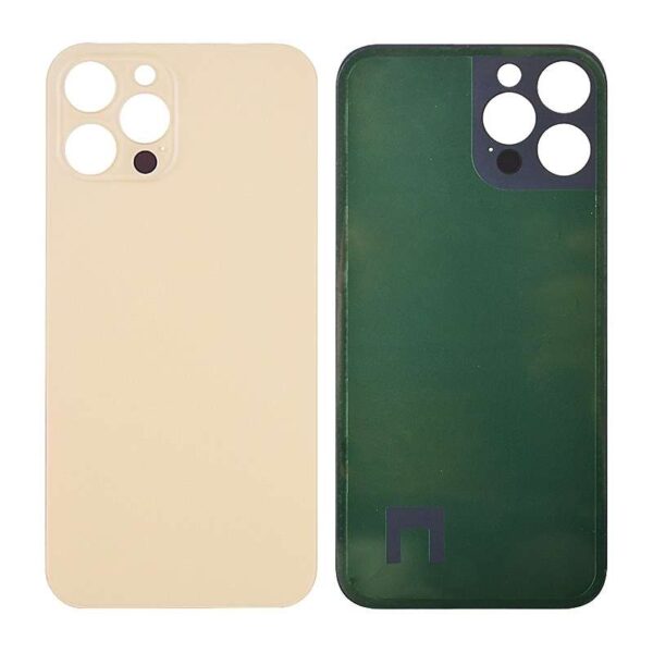 Back Glass Cover with Adhesive for iPhone 12 Pro Max - Gold(No Logo/ Big Hole)