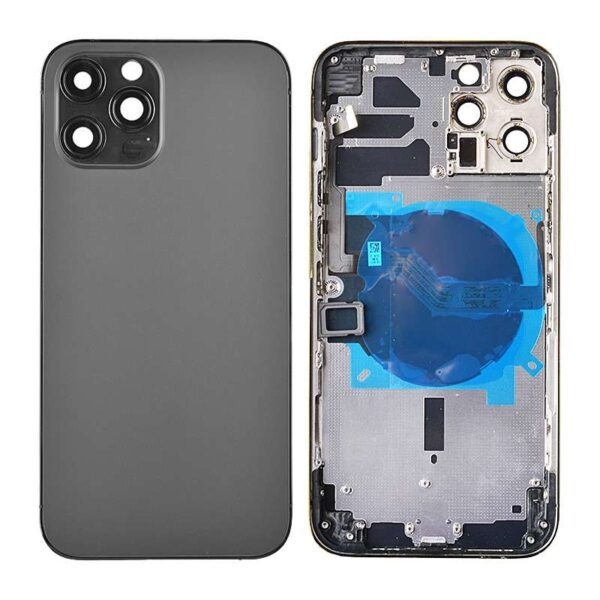 Back Housing with Small Parts Pre-installed for iPhone 12 Pro Max(for America Version)(No Logo) - Graphite