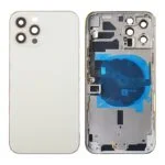 Back Housing with Small Parts Pre-installed for iPhone 12 Pro Max(for America Version)(No Logo) - Silver