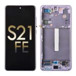 OLED Screen Digitizer Assembly with Frame for Samsung Galaxy S21 FE 5G G990 (Service Pack) - Lavender