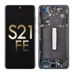 OLED Screen Digitizer Assembly with Frame for Samsung Galaxy S21 FE 5G G990 (Service Pack) - Graphite