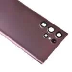 Back Cover with Camera Glass Lens and Adhesive Tape for Samsung Galaxy S22 Ultra 5G S908 (for SAMSUNG) - Burgundy