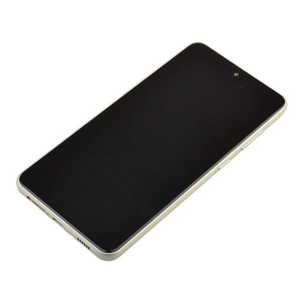 OLED Screen Digitizer Assembly with Frame for Samsung Galaxy S21 FE 5G G990 (Service Pack) - Olive