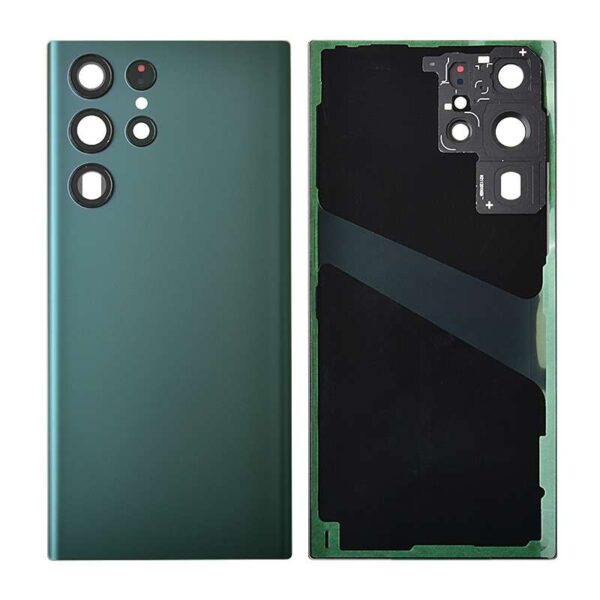 Back Cover with Camera Glass Lens and Adhesive Tape for Samsung Galaxy S22 Ultra 5G S908 (for SAMSUNG) - Green