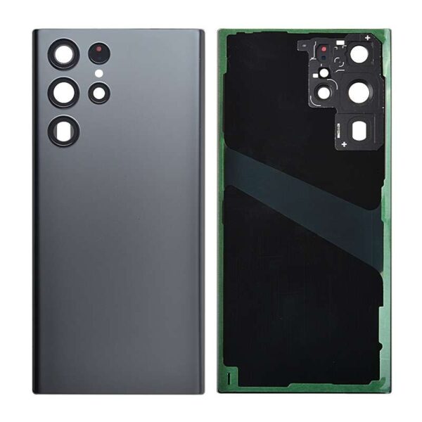 Back Cover with Camera Glass Lens and Adhesive Tape for Samsung Galaxy S22 Ultra 5G S908 (for SAMSUNG) - Graphite