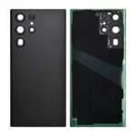 Back Cover with Camera Glass Lens and Adhesive Tape for Samsung Galaxy S22 Ultra 5G S908 (for SAMSUNG) - Phantom Black