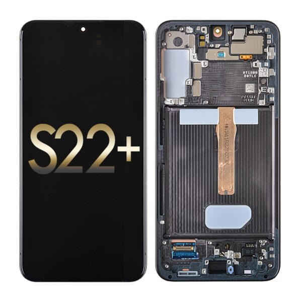 OLED Screen Digitizer Assembly with Frame for Samsung Galaxy S22 Plus 5G S906 (Service Pack) - Phantom Black