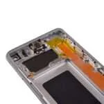 OLED Screen Digitizer with Frame Replacement for Samsung Galaxy S10 G973 (Premium) - Prism White