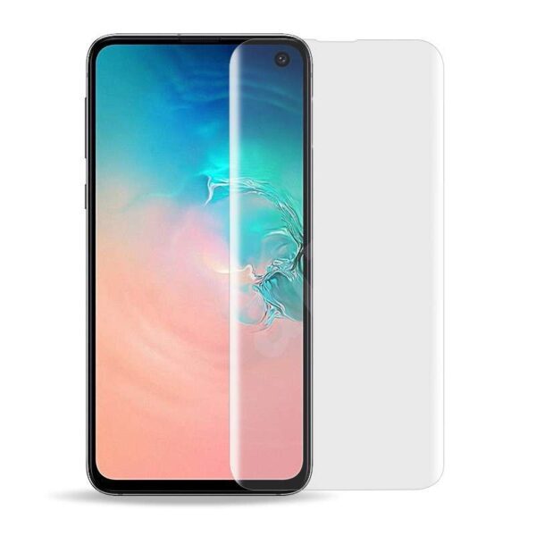 Full Curved Tempered Glass Screen Protector for Samsung Galaxy S10e G970(with UV Light & UV Glue) (Retail Packaging)