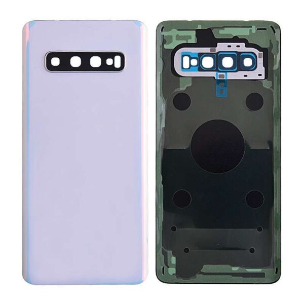 Back Cover with Camera Glass Lens and Adhesive Tape for Samsung Galaxy S10 G973(for SAMSUNG and Galaxy S10) - Prism White