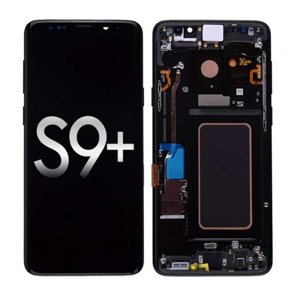OLED Screen Digitizer with Frame Replacement for Samsung Galaxy S9 Plus G965 (Premium) - Midnight Black
