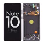 OLED Screen Digitizer with Frame Replacement for Samsung Galaxy Note 10 Lite N770 (Premium) - Aura Black