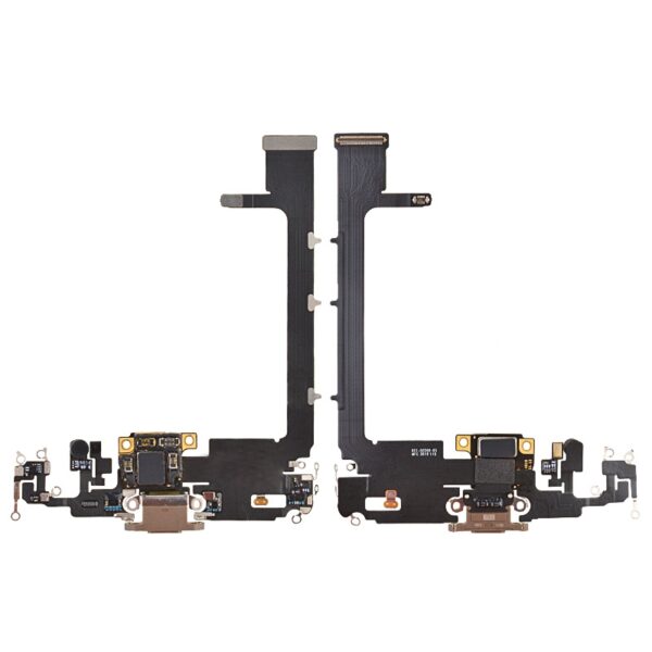 Charging Port Flex Cable with Interconnect Board for iPhone 11 Pro Max (High Quality) - Gold