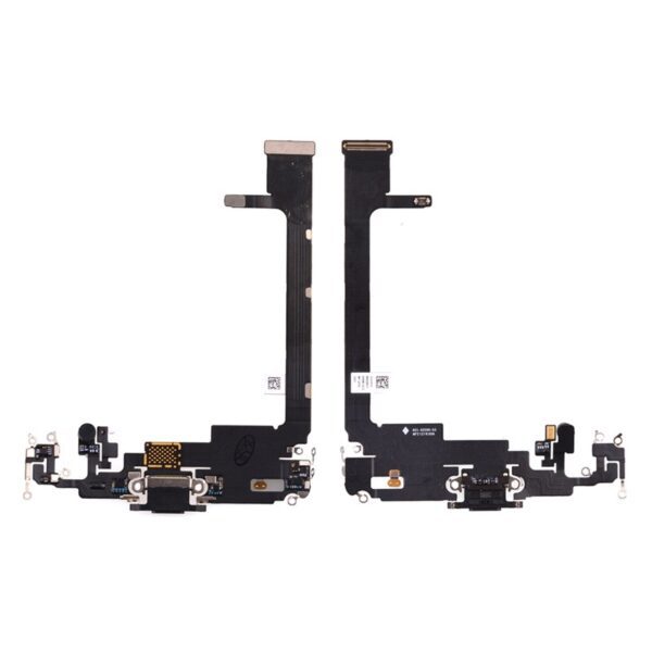 Charging Port Flex Cable with Interconnect Board for iPhone 11 Pro Max (High Quality) - Black