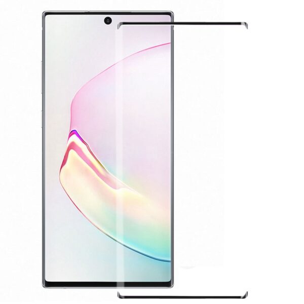 Full Curved Tempered Glass Screen Protector for Samsung Galaxy Note 10 Plus N975 - Black(Retail Packaging)