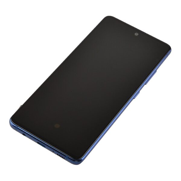 OLED Screen Digitizer Assembly with Frame for Samsung Galaxy A51 5G UW A516V (Premium) - Prism Bricks Blue