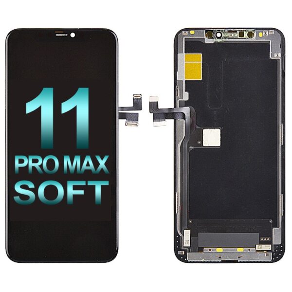 Premium Soft OLED Screen Digitizer Assembly with Frame for iPhone 11 Pro Max (Aftermarket Plus) - Black