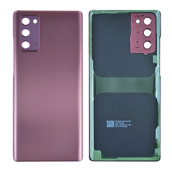 Back Cover with Camera Glass Lens and Adhesive Tape for Samsung Galaxy Note 20 N980/ Note 20 5G N981 (for SAMSUNG) - Mystic Bronze