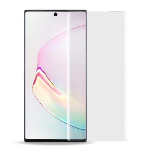 Full Curved Tempered Glass Screen Protector for Samsung Galaxy Note 10 Plus N975(with UV Light & UV Glue) (Retail Packaging)