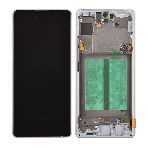 OLED Screen Digitizer Assembly With Frame for Samsung Galaxy A71 5G A716U (Premium) - Prism Cube Sliver