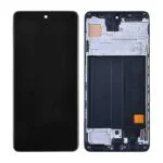 LCD Screen Digitizer Assembly With Frame for Samsung Galaxy A51 2019 A515 (Incell)(No fingerprint function) - Prism Crush Black