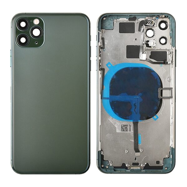 Back Housing with Small Parts Pre-installed for iPhone 11 Pro Max(No Logo)- Green