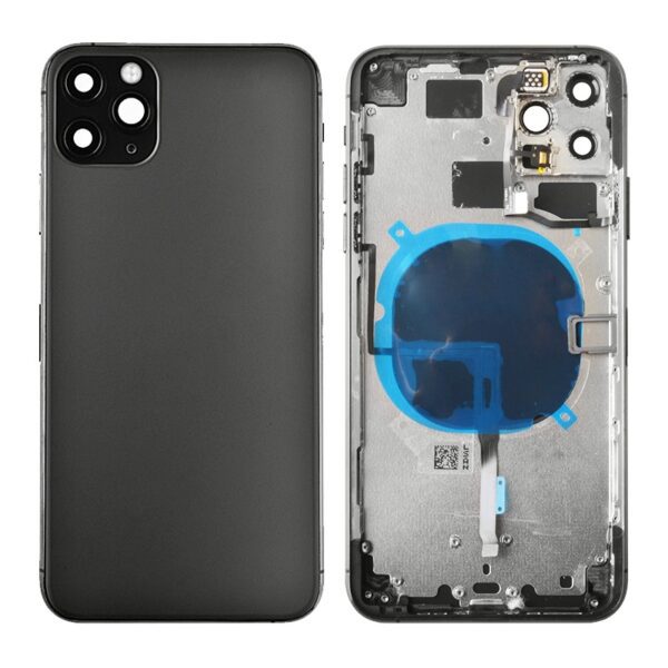 Back Housing with Small Parts Pre-installed for iPhone 11 Pro Max(No Logo)- Black