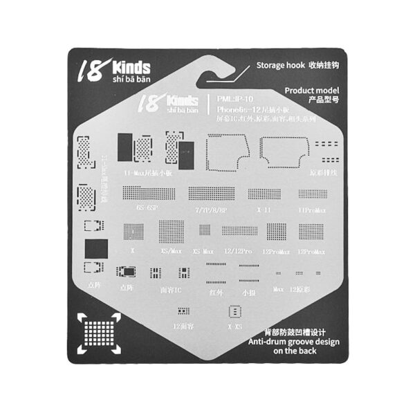 18 Kinds BGA Reballing Stencil for iPhone 6S to 12