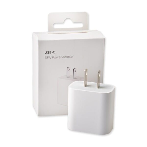 18W Type-C Quick Charge Wall Charger for iPhone 11 to 14 Series SE (2020) iPad (High Quality) - White