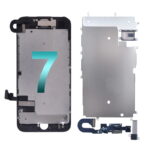 LCD Screen Display with Touch Digitizer Panel and Frame,Front Camera,Earpiece Speaker & Proximity Sensor Flex Cable for iPhone 7 (Aftermarket Plus)- Black