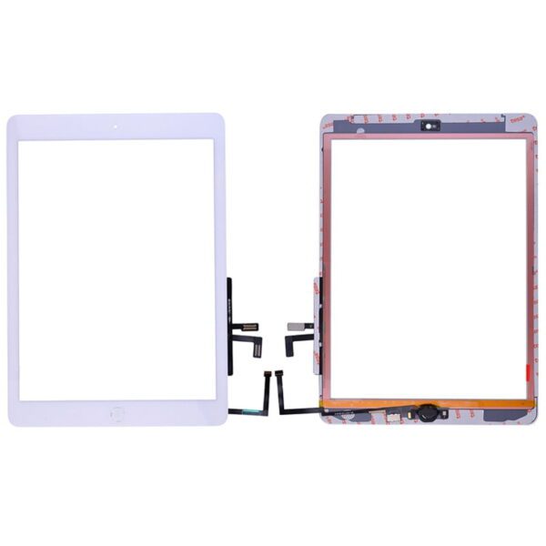 Touch Screen Digitizer With Home Button and Home Button Flex Cable for iPad 5 (2017) (Super High Quality) - White