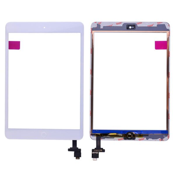 Touch Screen Digitizer Assembly with IC Control Circuit Logic Board and Home Button for iPad mini 1/ 2 (High Quality) - White