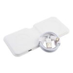 2 in 1 Folding Magnetic Wireless Fast Charger for Apple Watch/ iPhone - White