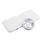 2 in 1 Folding Magnetic Wireless Fast Charger for Apple Watch/ iPhone - White