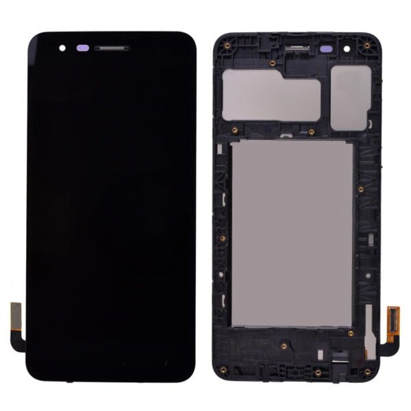 LCD Screen Display with Digitizer Touch Panel and Bezel Frame for LG Aristo 3 LM-220MA - Black