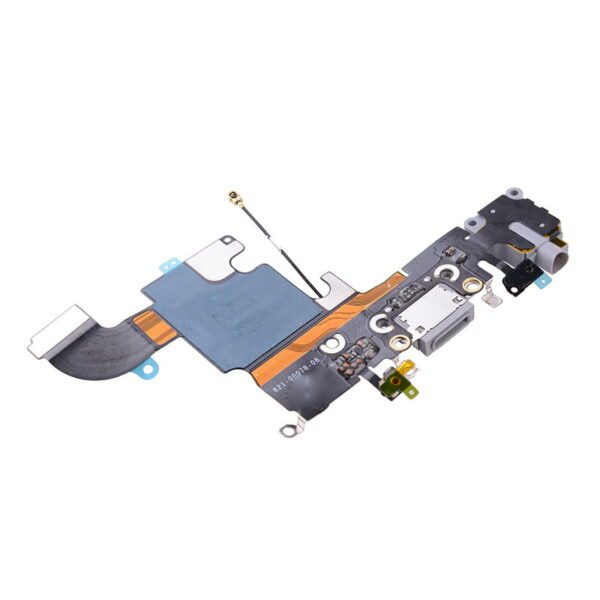 New Charging Port with Flex Cable, Headphone Jack and Microphone for iPhone 6S (High Quality) - Dark Gray
