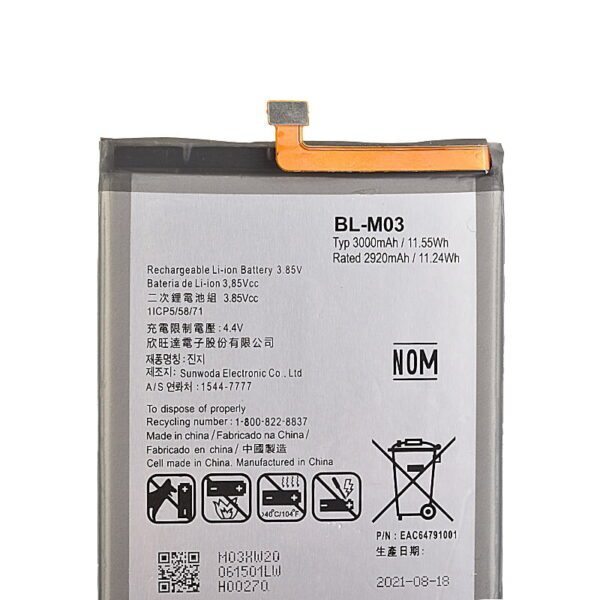 3.85V 2920mAh Battery for LG K22 K200 (BL-M03)