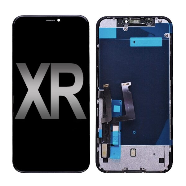 LCD Screen Digitizer Assembly With Back Plate for iPhone XR (Incell/ Aftermarket) - Black