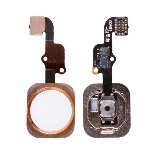 Home Button with Flex Cable Ribbon, Home Button Connector for iPhone 6S/ 6S Plus - Gold