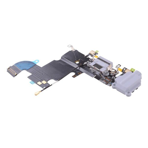 Charging Port with Flex Cable, Headphone Jack and Microphone for iPhone 6S (High Quality) - Light Gray